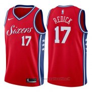 Maglia Philadelphia 76ers JJ Redick NO 17 Statement 2017-18 Rosso