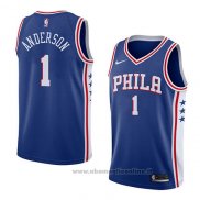 Maglia Philadelphia 76ers Justin Anderson NO 1 Icon 2018 Blu