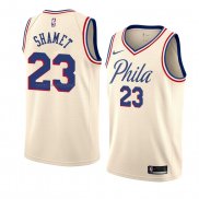 Maglia Philadelphia 76ers Landry Shamet NO 23 Citta 2017-18 Crema