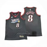 Maglia Philadelphia 76ers Paul George No 8 Classic 2025-26 Nero