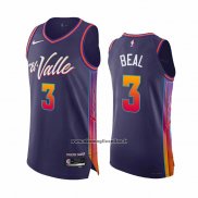 Maglia Phoenix Suns Bradley Beal #3 Citta Autentico 2023-24 Viola