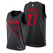 Maglia Portland Trail Blazers Jusuf Nurkic NO 27 Citta 2019 Nero