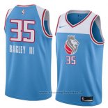 Maglia Sacramento Kings Bagley III NO 35 Citta 2017-18 Blu