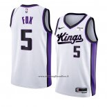 Maglia Sacramento Kings De'aaron Fox #5 Association 2023-24 Bianco