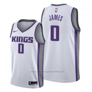 Maglia Sacramento Kings Justin James NO 0 Association 2019-20 Bianco