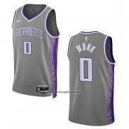 Maglia Sacramento Kings Malik Monk #0 Citta 2022-23 Grigio