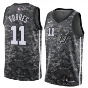 Maglia San Antonio Spurs Bryn Forbes NO 11 Citta 2018 Grigio