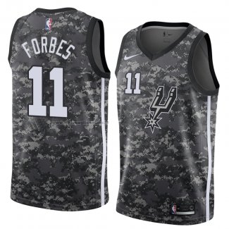 Maglia San Antonio Spurs Bryn Forbes NO 11 Citta 2018 Grigio