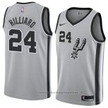 Maglia San Antonio Spurs Darrun Hilliard NO 24 Statement 2018 Grigio