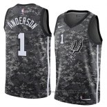 Maglia San Antonio Spurs Kyle Anderson NO 1 Citta 2018 Grigio