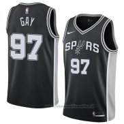 Maglia San Antonio Spurs Rudy Gay NO 97 Icon 2018 Nero