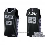 Maglia San Antonio Spurs Zach Collins #23 Statement 2022-23 Nero