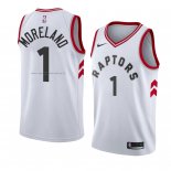 Maglia Toronto Raptors Eric Moreland NO 1 Association 2018 Bianco