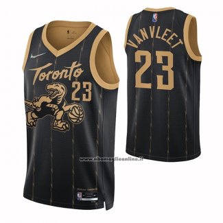 Maglia Toronto Raptors Fred Vanvleet #23 Citta 2021-22 Nero