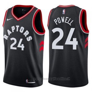 Maglia Toronto Raptors Norman Powell NO 24 Statement 2017-18 Nero