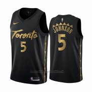 Maglia Toronto Raptors Stanley Johnson NO 5 Citta Edition Nero