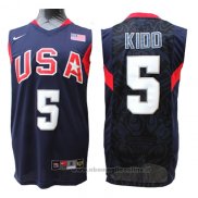 Maglia USA 2008 Kidd NO 5 Blu