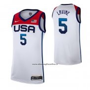 Maglia USA 2021 Zach LaVine #5 Bianco