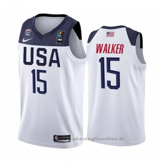 Maglia USA Kemba Walker NO 15 2019 FIBA Basketball World Cup Bianco