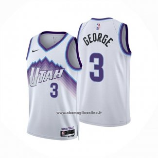 Maglia Utah Jazz Keyonte George No 3 Association 2025-26 Bianco