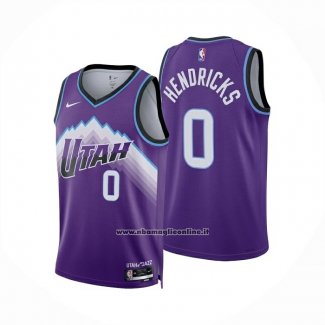 Maglia Utah Jazz Taylor Hendricks No 0 Icon 2025-26 Viola