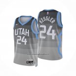 Maglia Utah Jazz Walker Kessler No 24 Citta 2025-26 Grigio