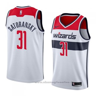 Maglia Washington Wizards Tomas Satoransky NO 31 Association 2018 Bianco