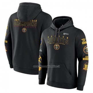 Felpa con Cappuccio Denver Nuggets 2023 NBA Finals Champions Courtside Pullover Nero