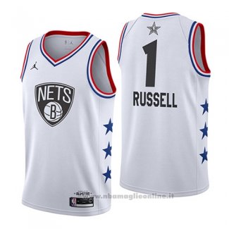 Maglia All Star 2019 Brooklyn Nets Dangelo Russell NO 1 Bianco
