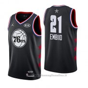 Maglia All Star 2019 Philadelphia 76ers Joel Embiid NO 21 Nero