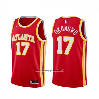 Maglia Atlanta Hawks Onyeka Okongwu #17 Icon 2020-21 Rosso