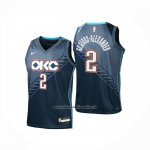 Maglia Bambino Oklahoma City Thunder Shai Gilgeous Alexander No 2 Citta 2025-26 Blu