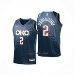 Maglia Bambino Oklahoma City Thunder Shai Gilgeous Alexander No 2 Citta 2025-26 Blu