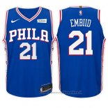 Maglia Bambino Philadelphia 76ers Joel Embiid NO 21 Icon 2017-18 Blu