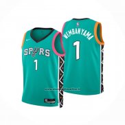 Maglia Bambino San Antonio Spurs Victor Wembanyama #1 Citta 2022-23 Verde