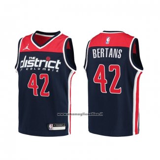 Maglia Bambino Washington Wizards Davis Bertans #42 Association 2020-21 Blu