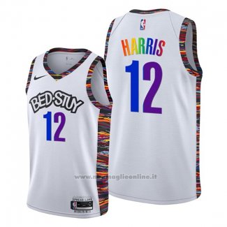 Maglia Brooklyn Nets Joe Harris NO 12 Citta LGBTQ Pride Night 2020 Bianco