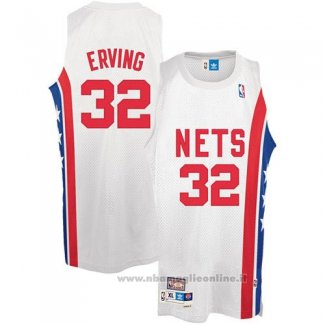 Maglia Brooklyn Nets Julius Erving NO 32 Throwback Bianco