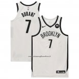 Maglia Brooklyn Nets Kevin Durant #7 Association Autentico Bianco