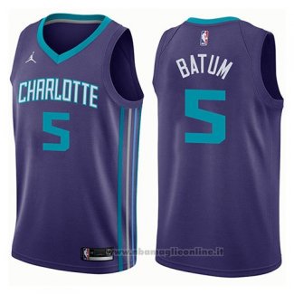 Maglia Charlotte Hornets Nicolas Batum NO 5 Statement 2017-18 Viola