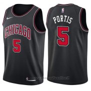 Maglia Chicago Bulls Bobby Portis NO 5 Statement 2017-18 Nero