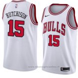 Maglia Chicago Bulls Chandler Hutchison NO 15 Association 2018 Bianco