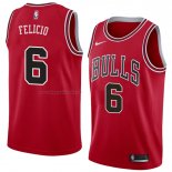 Maglia Chicago Bulls Cristiano Felicio NO 6 Icon 2018 Rosso