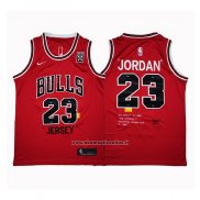 Maglia Chicago Bulls Michael Jordan #23 Throwback Rosso3