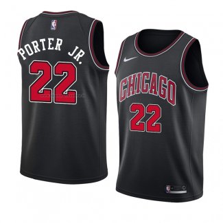 Maglia Chicago Bulls Otto Porter JR. NO 22 Statement 2018 Nero