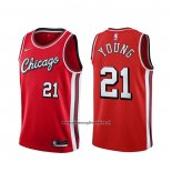 Maglia Chicago Bulls Thaddeus Young #21 Citta 2021-22 Rosso