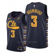 Maglia Cleveland Cavaliers Andre Drummond NO 3 Citta 2019-20 Blu