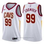 Maglia Cleveland Cavaliers Jae Crowder NO 99 Swingman Association 2017-18 Bianco