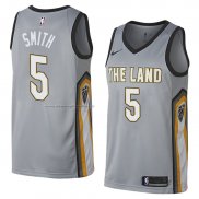 Maglia Cleveland Cavaliers Jr Smith NO 5 Citta 2018 Grigio