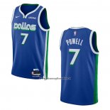 Maglia Dallas Mavericks Dwight Powell #7 Citta 2022-23 Blu